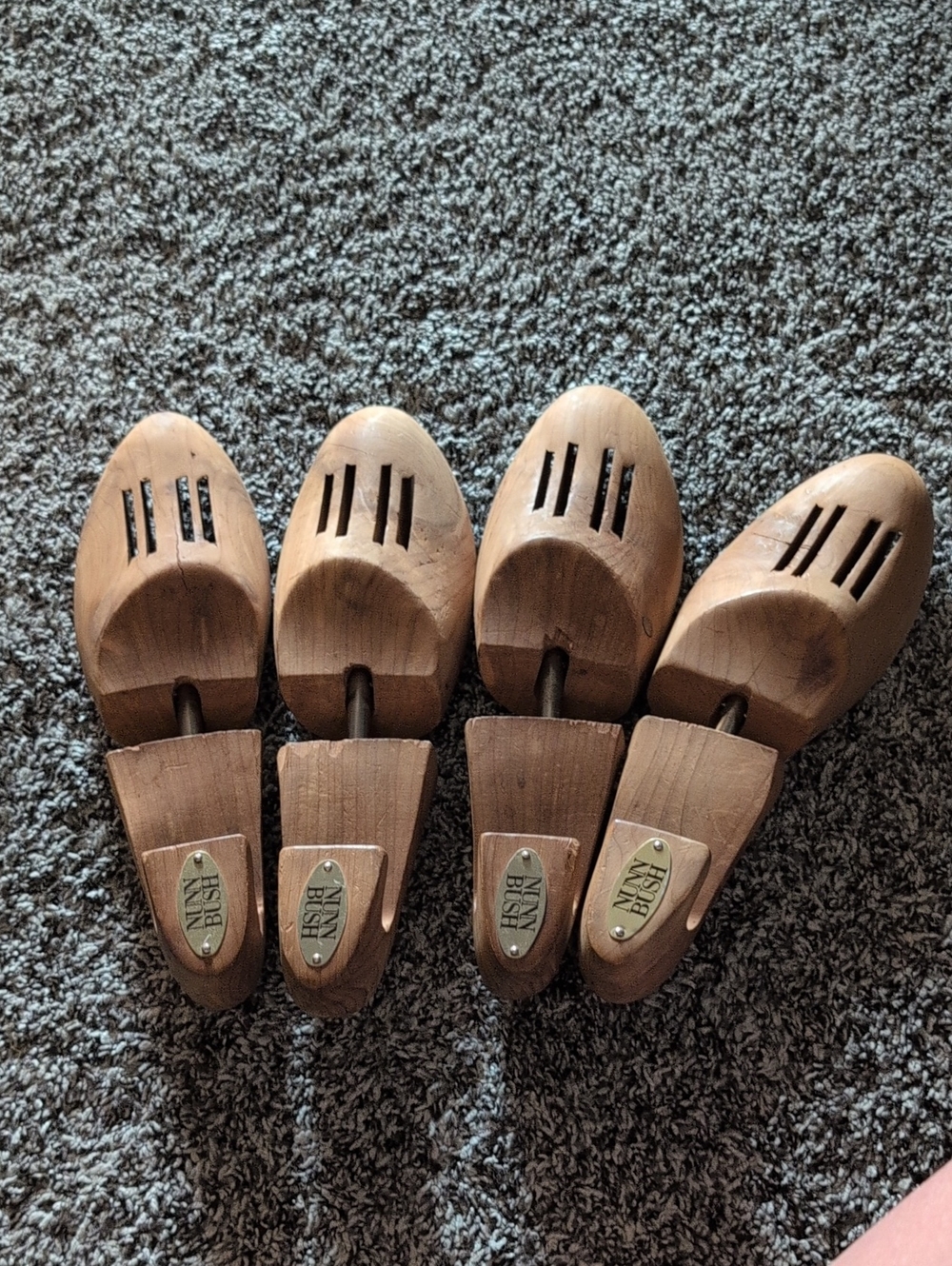 Wooden Shoe Trees - Brown Shoe Shapers for Men 2 Sets